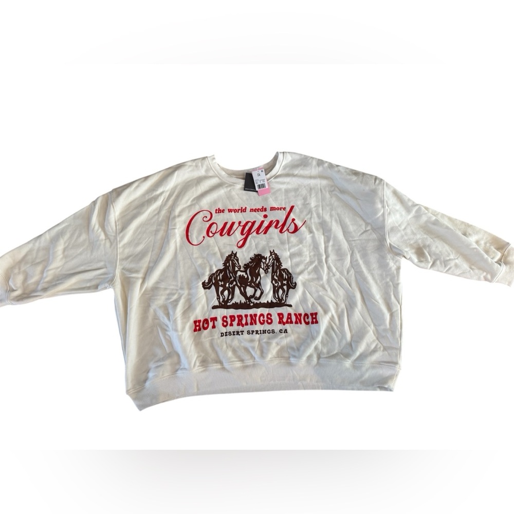 Grayson Threads Cozy Western Cowgirl Graphic Boxy Retro Sweatshirt Size 3X NWT - Picture 3 of 5